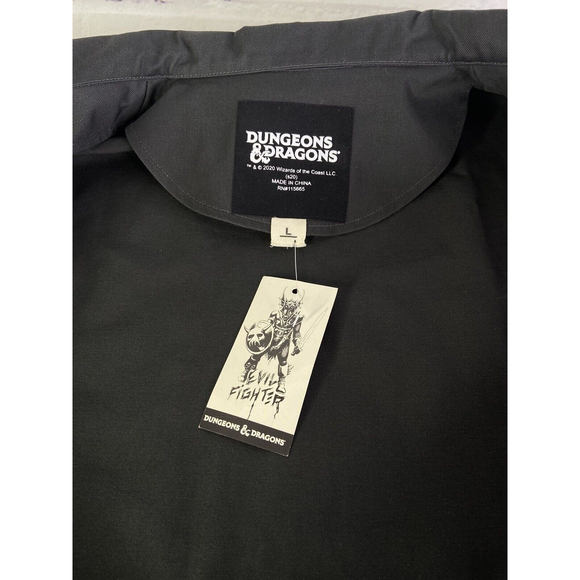 Dungeons And Dragons D&D Warduke Evil Fighter Full Zip Shirt Jacket Mens Size L - Picture 12 of 12